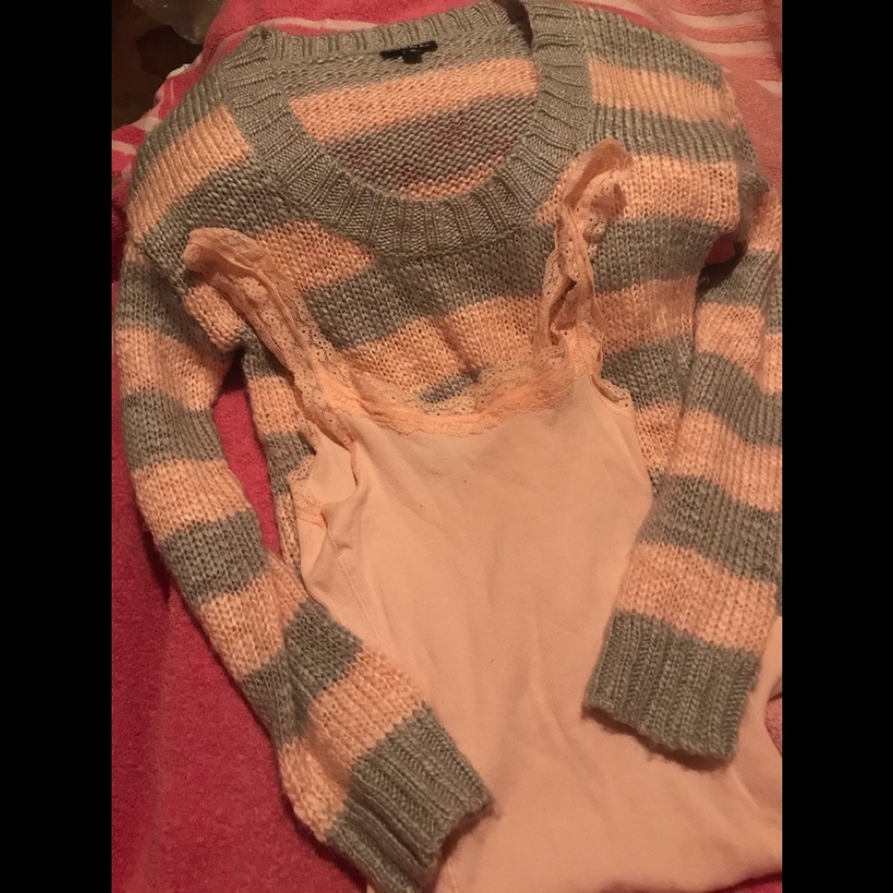 Sheer Sweater w/ Tank top.